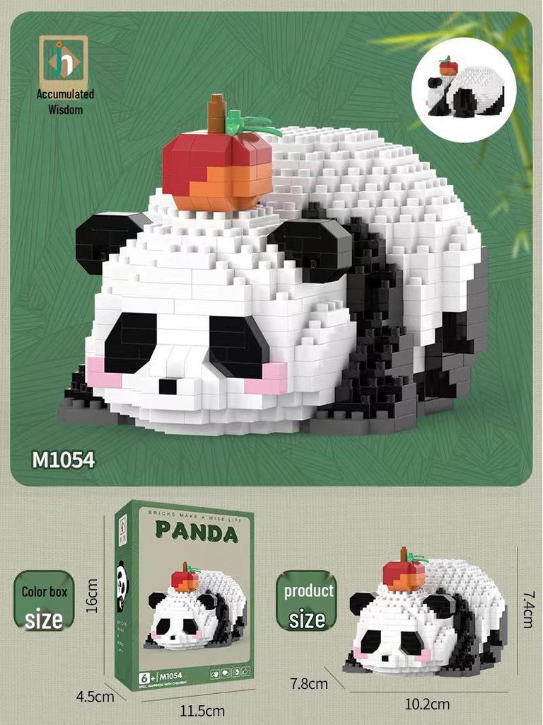 Panda Building Blocks - Girl's Birthday Gift | Educational Assembled Toy | Compatible with Lego