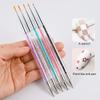 5PCS Stripe Liner Brush Set Nail Painting Pen Dotting Tool Rhinestone Picker Nail Art Accessories for Beauty Health
