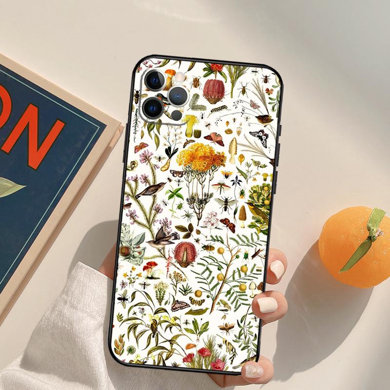 

Garden Birds Vintage Tropical FLORAL Cover Case For iPhone 16 15 14 13 12 11 Pro Max XS XR X 12 13 Mini 16 15 Plus Fundas iPhone 11