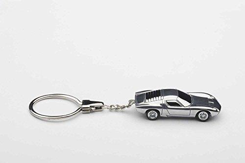 AUTOart 1/87 Scale Lamborghini Miura Keychain (Aluminum) Finished Product