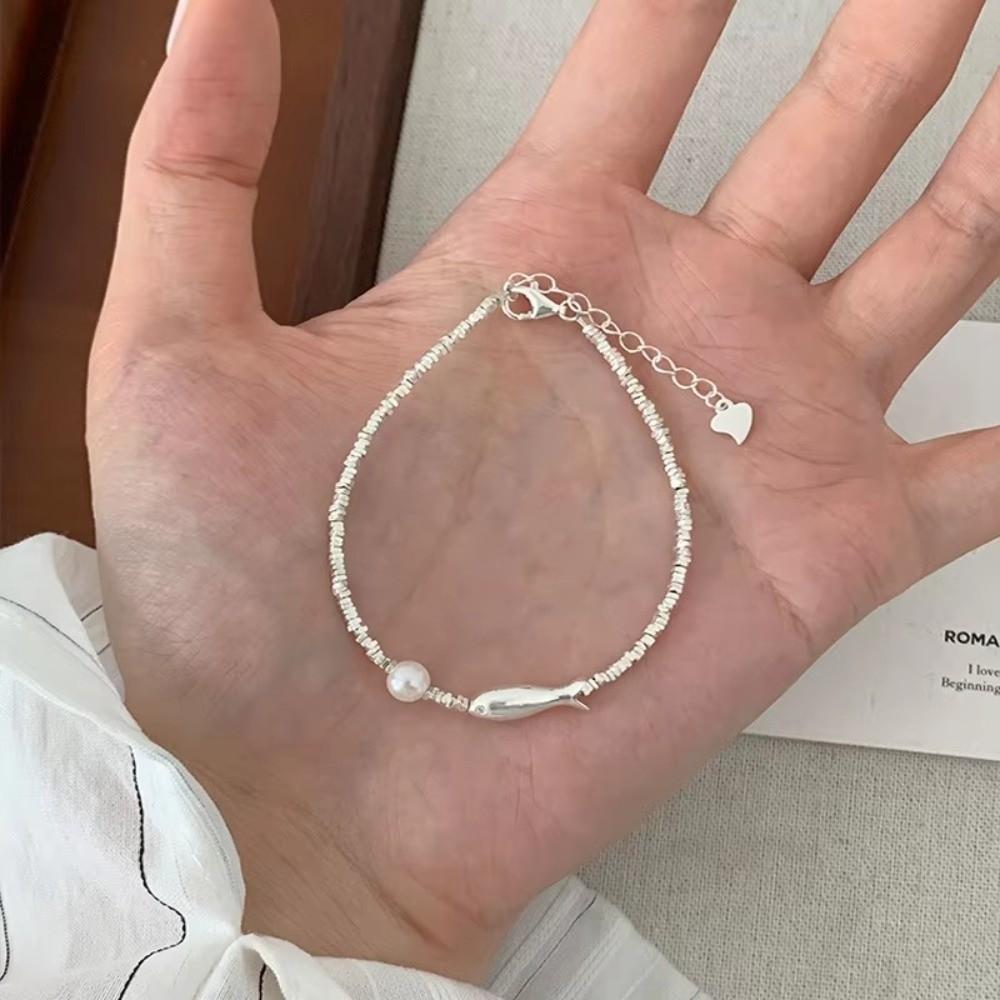 Small Small Fish Bracelet Sweet Imitation Pearl Bracelet Exquisite Fish Bracelet  Girls