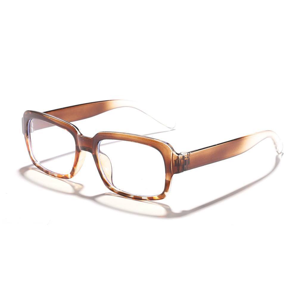 Die neue koreanische Version der rechteckigen böhmischen Blaulicht-Myopiebrille für Männer und Frauen ohne Make-up