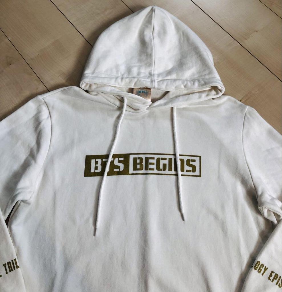 [USED] BTS BEGINS Hoodie White Sweatshirt