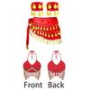 Indian Dance Costume Set With Swinging Fringe And Shimmering Waist Chain For Belly Dance Shows