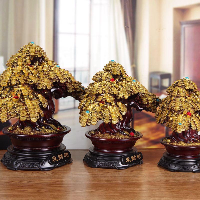 Feng Shui Glücksbaum Schmuckstück Geschäftseröffnung Geschenke Geldbaum Wohnzimmer Geschäftsdekorationen Skulpturen Figur Statue