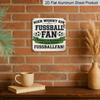 2D Flat, 1pc, Vintage Metal Sign, Decorative Plaques and Ornaments, Football Fan Theme, Sports Passion Style, Perfect for Clubs, for Man Caves