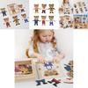 Wooden 3d Puzzle Toy For Kids With Fine Motor Skills Development And Matching Game