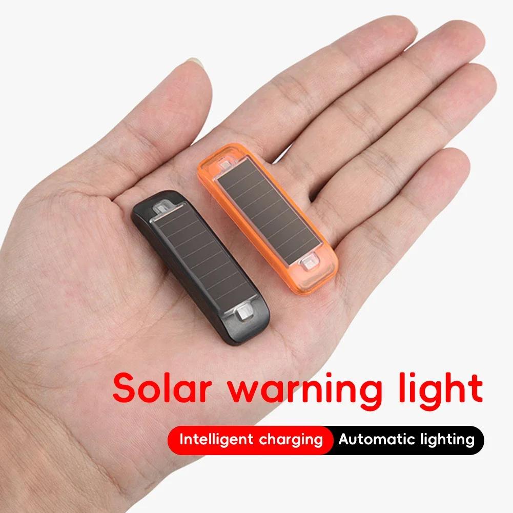 Car Solar Energy Warning Light LED Flashlight Indicator In-Night Caution Strobe Warning Light Running Lamp