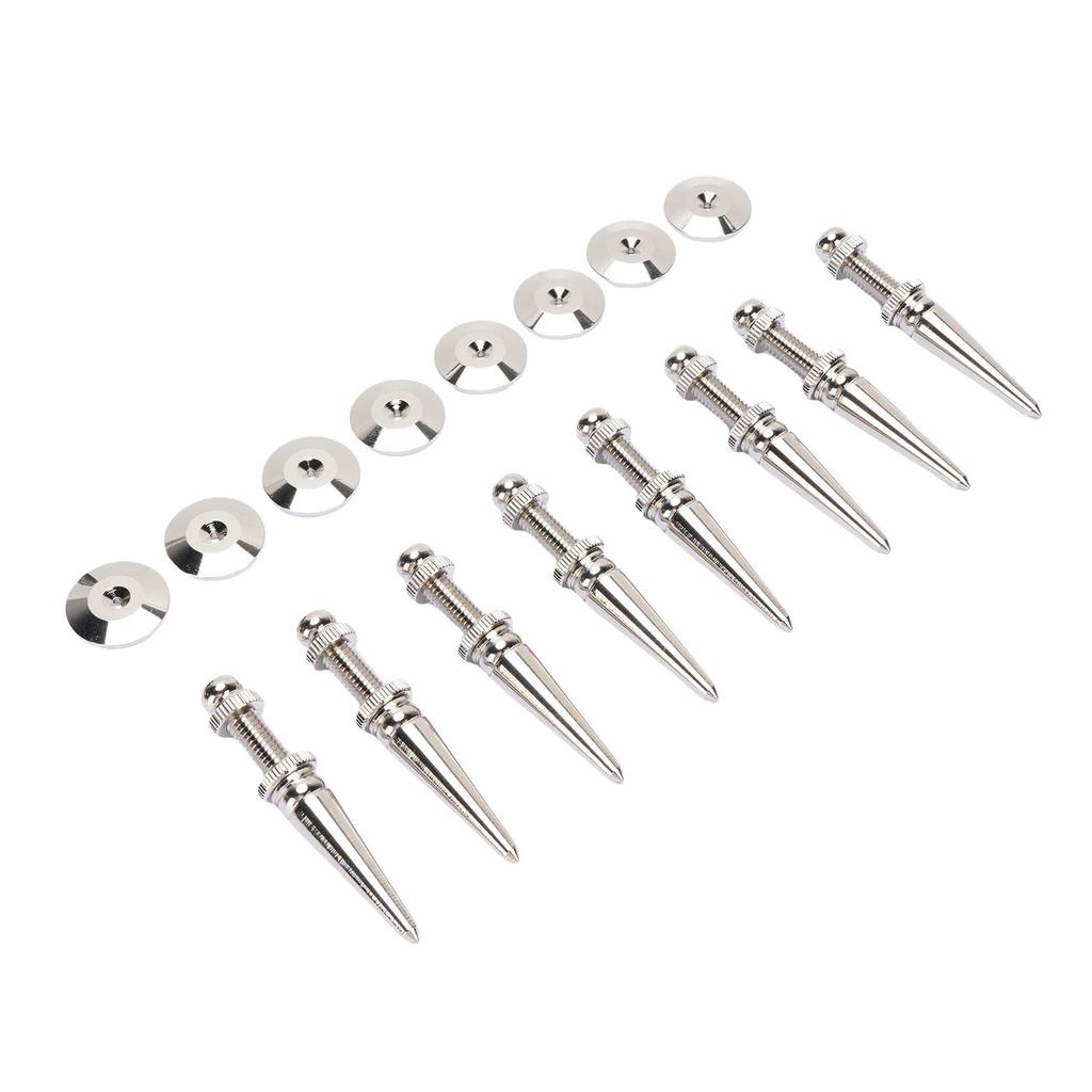 8 Pcs Speaker Spike Stands Pure Copper Shockproof Speaker Isolation Spikes for Subwoofer Amplifier Turntable Recorder