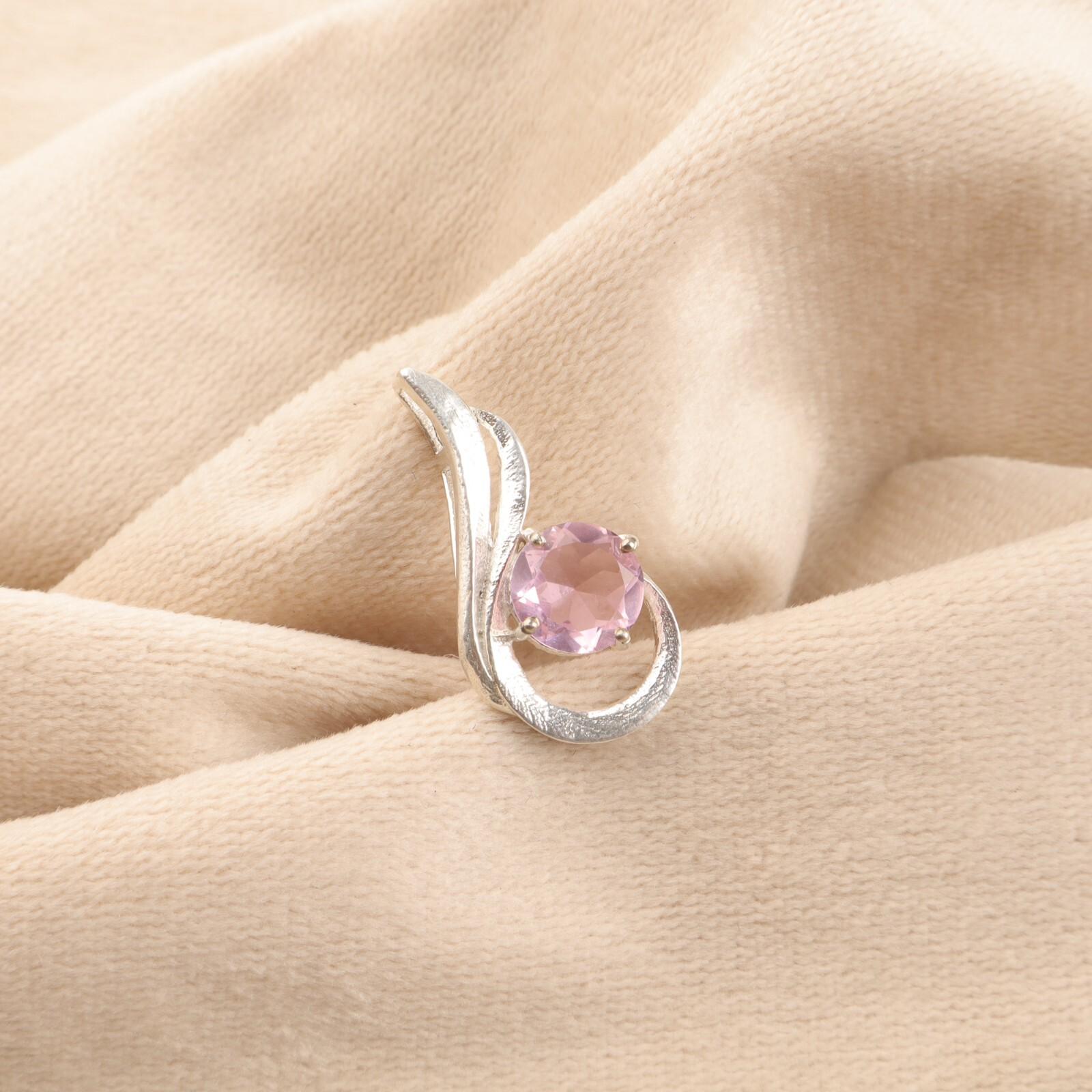 

Морганит Драгоценный камень 925 Стерлинговое серебро Ювелирная подвеска 1 Для подарка на День матери CP-24-10