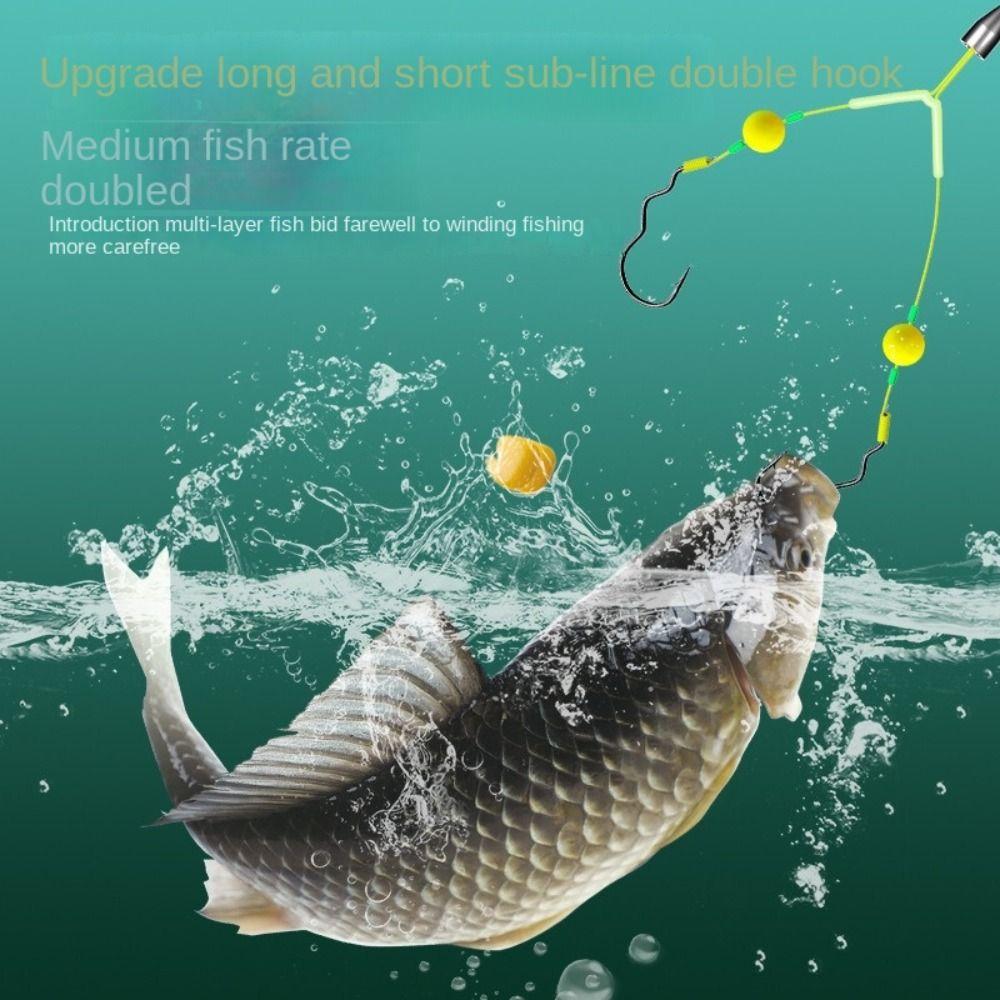 3pcs Suspension Fishing Hair Rigs Hook Anti Bottom Carp Rigs Fishing Lure  Fishing Tackle