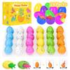 AEE4-Prefilled Easter Eggs With Dinosaur Inside, 24 PCS Easter Basket Stuffers Fillers For Easter Egg Hunt, Toddler