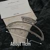 Silver Metal Geometric Shark Hair Clip for Thick Hair