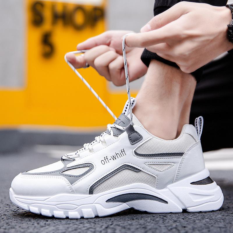 

Men s shoes spring 2021 new Korean version tide sports casual board shoes breathable running ins daddy tide shoes summer 44