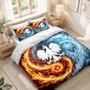 Bedding Set 1 Duvet Cover 2 Pillowcases Poland Football Print Bedroom Home Decoration