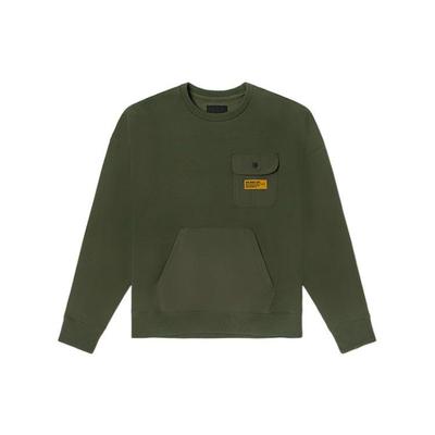 Moletom Pulôver Vintage de Bolso Cor Sólida Masculino Moletom Verde-Militar VN0A54O6KCZ