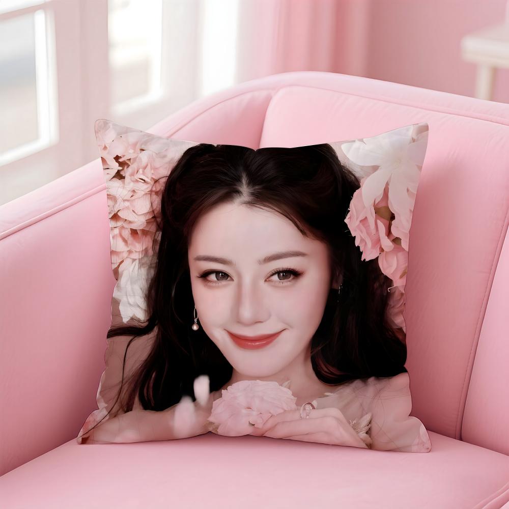 Popular fashion Elegant Chinese DDilraba Dilmurat Cushion Cover Pillow Case Soft Friendly Fabric Concealed Zipper