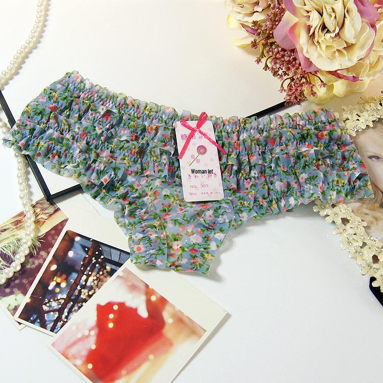 Culottes basses en dentelle résille élégantes: Lingerie pour femmes confortable, imprimée et transparente