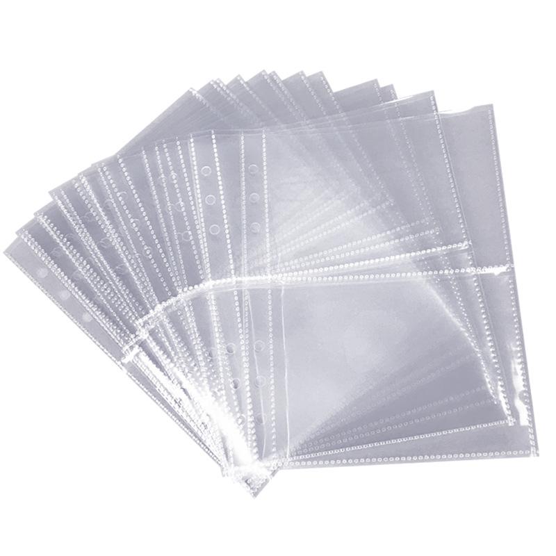 A5 Transparent 2-Taschen-Kartenhalter: Spiel- & Polaroid-Foto-Aufbewahrungsordner mit 6-fach gelochten Nachfüllseiten