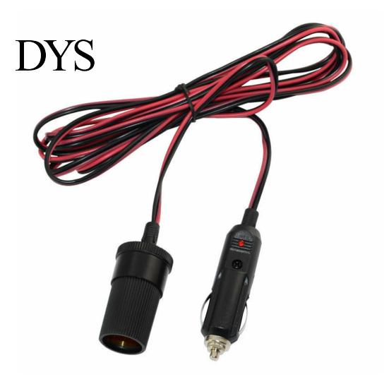 100W 12/24V Bil Cigarettænder Forlængerledning Stik Ledning Adapter