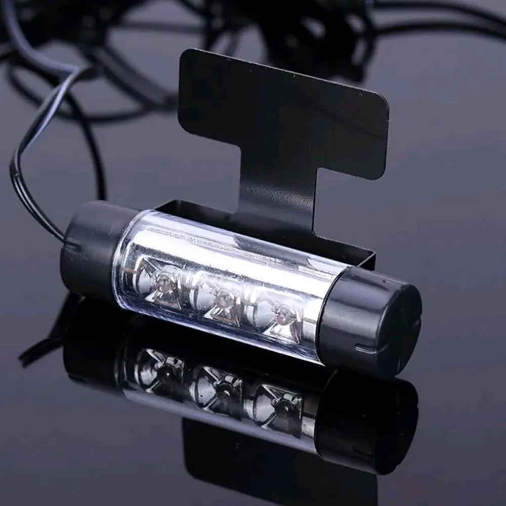 1Set Car Interior 4x3 LED 12V 4W Lighting Decorative 4in1 Blue Inside Atmosphere Light  Car Charge Foot Lighting Car Lights