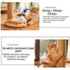 Wear-resistant Cat Scratch Post Rotating Platform Vertical Cat Turntable Column Food Puzzle Ball Cat Teaser Kitten Scratching