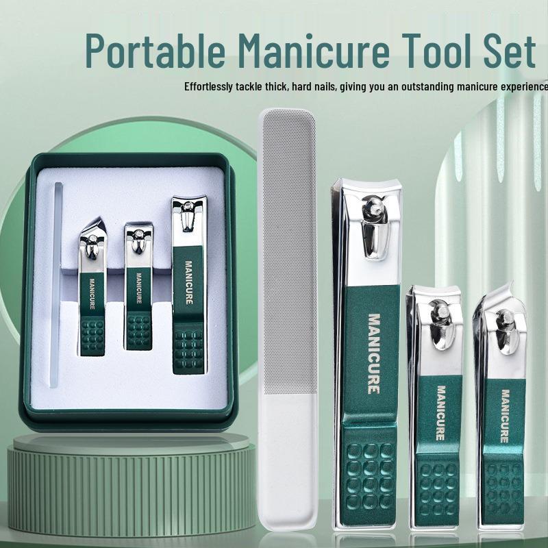 

Douyin Nail Clipper Set: Large Flat-Mouth Clipper & Pedicure Four-Piece Kit