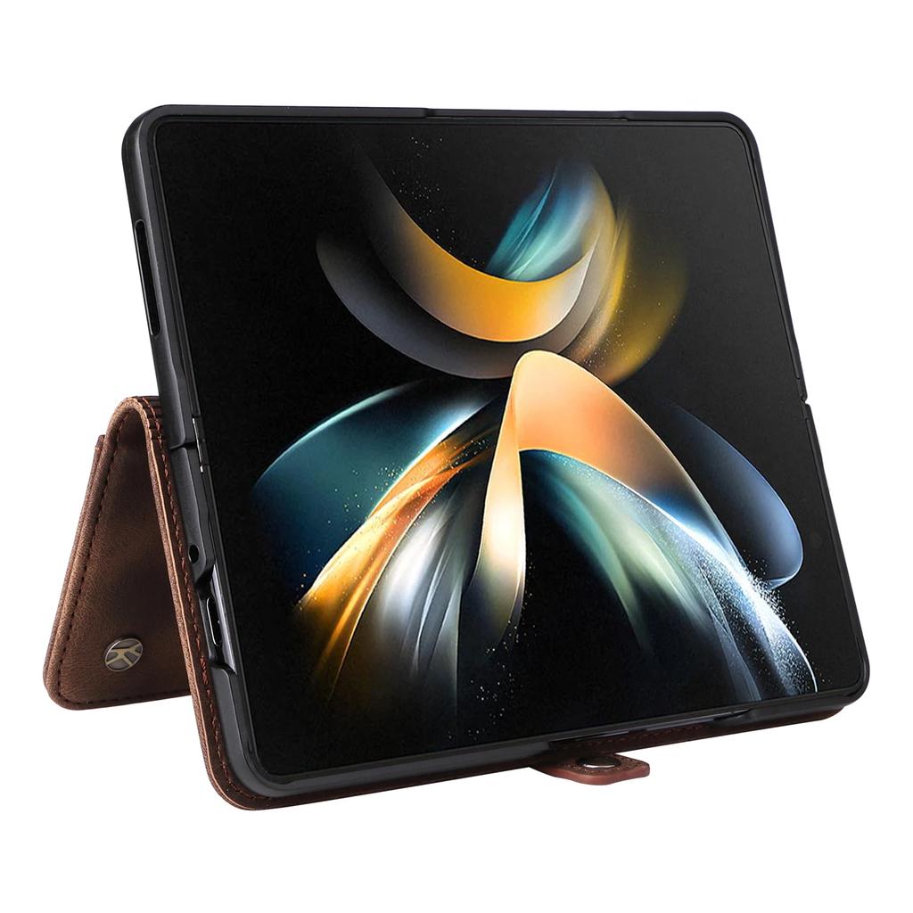 Nárazuvzdorné pouzdro pro Samsung Galaxy Z Fold 6 Z Fold 4 Flip Cover Skládací stroj Kožené pouzdro Ochranné pro Sam Z Fold 3 Cover