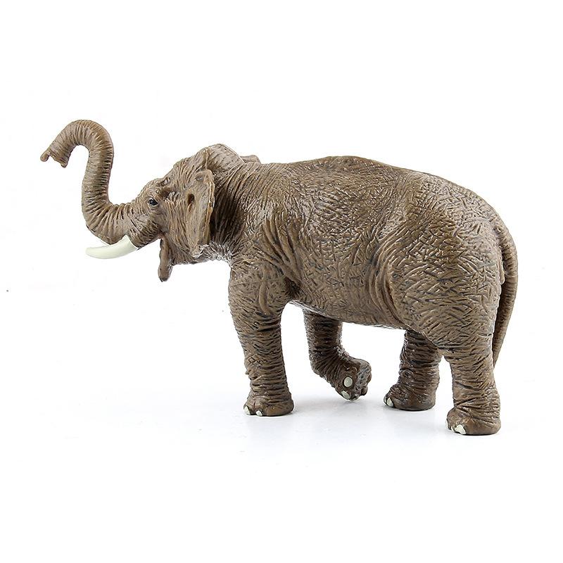 127-015 Simulation Zoo Asian Female Elephant Children'S Toy Static Solid Wild Elephant Model Ornament