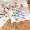 50 Pieces of Transparent Flower Stickers - Suitable for Decorating Phone Cases, Notebooks, Suitcases and Computers.