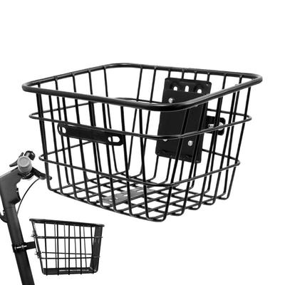 Bicycle Basket Front Handlebar Storage Basket Iron Wire Basket Bike Storage Basket Bike Metal Basket Organizer Cycling Accessory