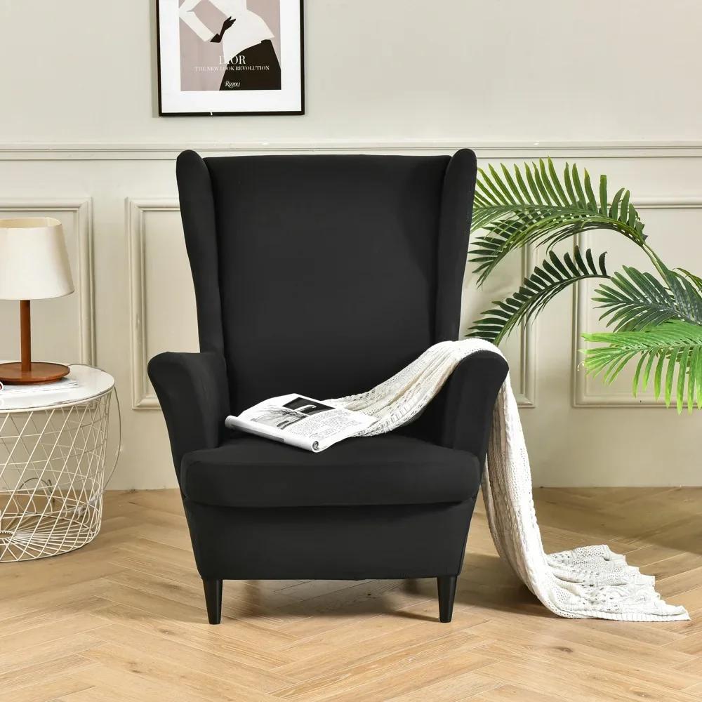 Elastic Floral Print Stretch Protector Wingback Chair Covers Recliner Wing Arm Sofa Cover Slipcover Furniture Protector