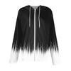 Women's Fashion Casual Zip Up Hooded Print Long Sleeve Sweatshirts Coat