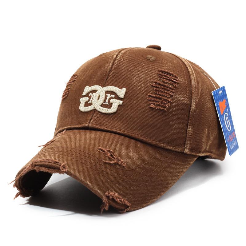 Distressed Baseball Cap Women Unisex Trendy Embroidered Letter Sun Visor Dad Hat