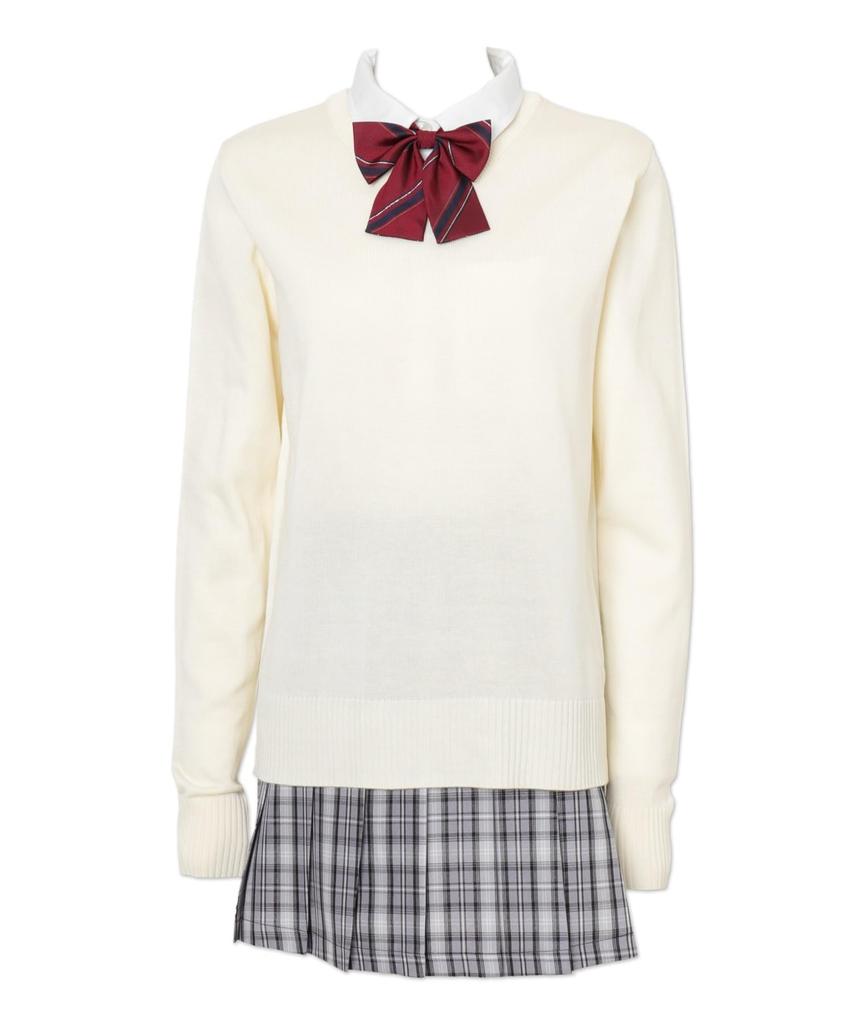 WEGO Basic School Knit Student Uniform Solid Outerwear for High and Junior High School Work Simple Fall Size Sweater, Top, Color, Girls, Commuting,