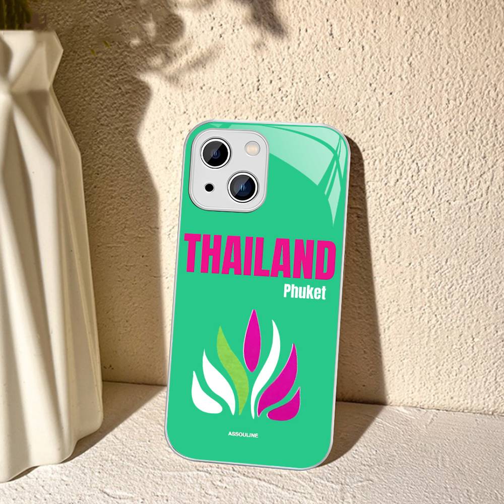 Bali Ibiza Capri Bondi Palm Tempered Glass For Iphone 14 13 12 11 Pro Mini XS MAX 14Plus X XS XR Fundas iphone 13pro max