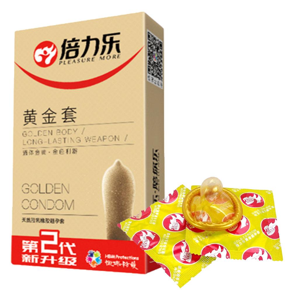 10Pcs Golden Condoms Smooth Lubricated Durable Penis Sleeve Sex Toys Add Hot Lubricants