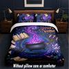 Witchcraft Theme Custom Text Or Name 3Pcs Bedding Set,1 Flat Sheet & 2 Pillowcases Personalized Home Bedding