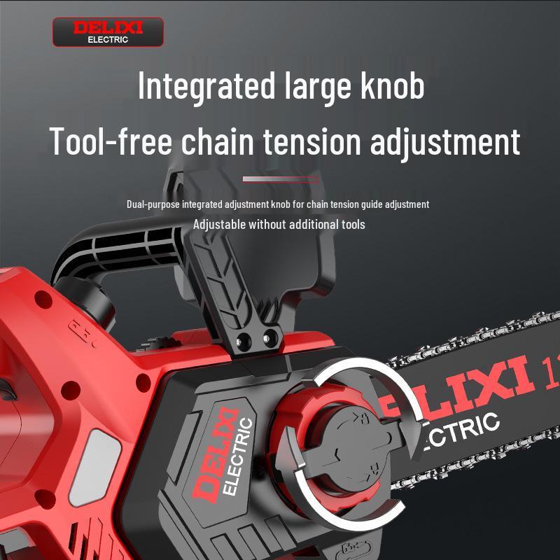 Delixi 12" Brushless Cordless Chainsaw with Lithium Battery for Logging & Wood Splitting