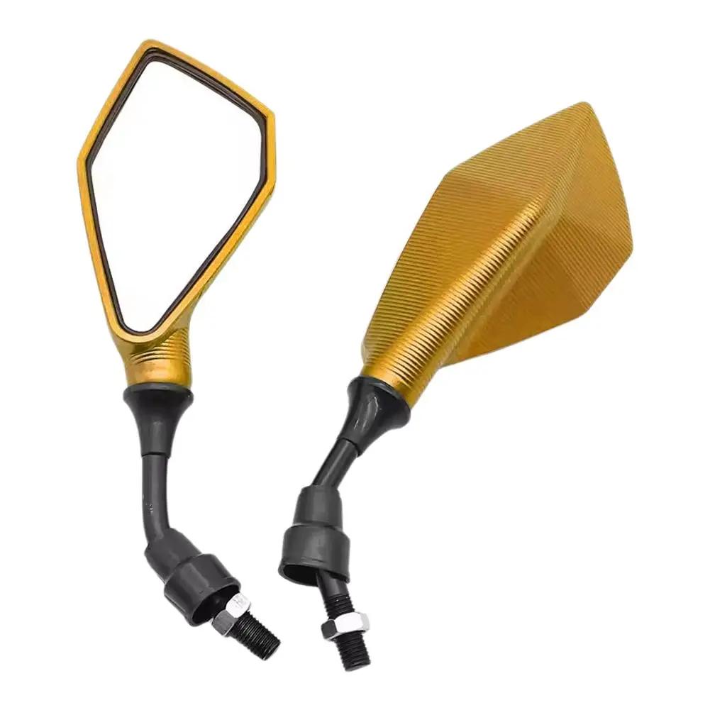 1 Par de Peças de Reposição para Espelho Retrovisor de Motocicleta Espelho Auxiliar de Ré para E-bike Acessórios para Scooter Ferramentas Modificado O9O3
