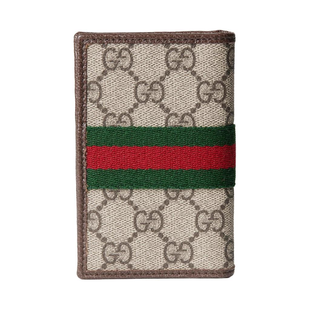 Gucci Ophidia GG Supreme Canvas Web Stripe Bifold Wallet For Unisex Daily Use