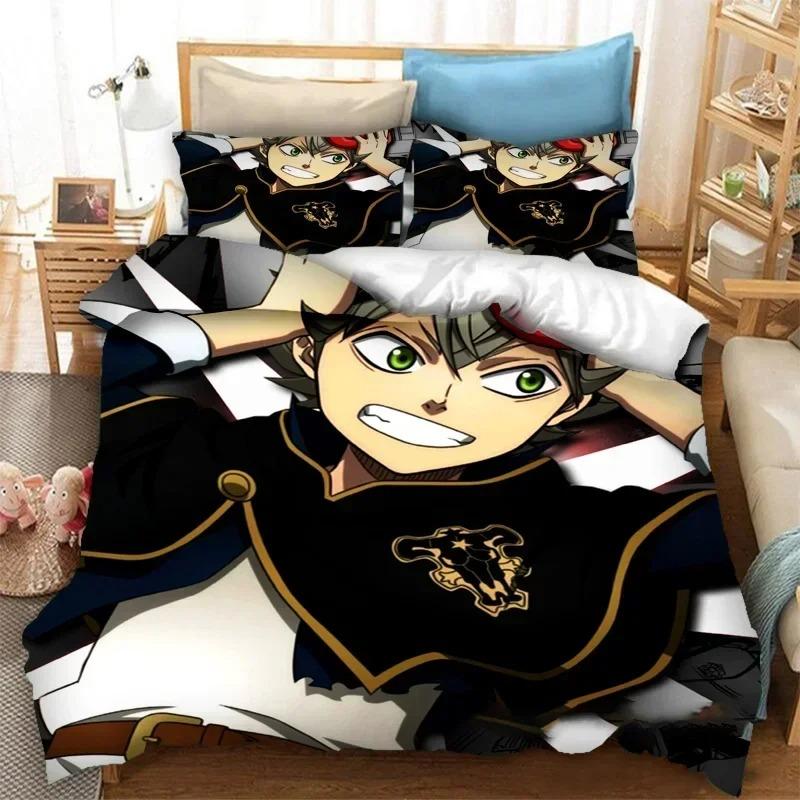 Anime Black Clover Asta Bedding Set Duvet Cover Bedroom Comforter Covers Single Twin King Size Quilt Cover Home Textile 2/3Pcs