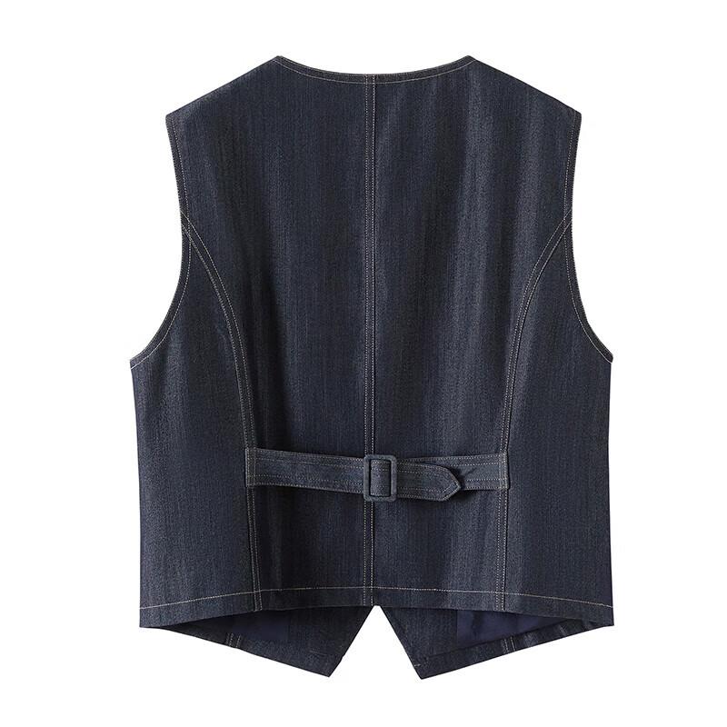 Women's V-Neck Single-Breasted Suit Vest