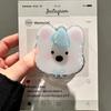 Korean Cute Dog Scallion Rotation For Magsafe Magnetic Phone Griptok Grip Tok Stand For iPhone 15 Wireless Charging Case Holder
