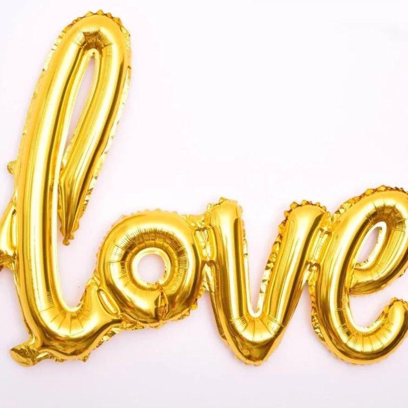 Love Wedding Aluminum Foil Balloons - Handwritten Simplified Chinese Design