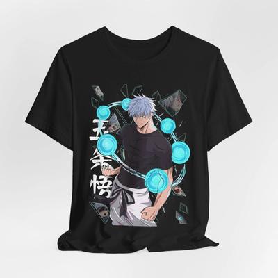 Satoru Gojo Anime Grafické Tričko, Unisex Tričko, Tričko pro Milovníky Mangy, Japonské