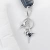Guitar Pendant Keychain with Shimmering Stones Metal Keyring Sweet Cool Girls Key Chain Lightweight Jewelry for Bag
