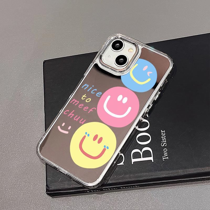 iPhone 11 13 XR 15 Pro Max 12 14 Pro Max Kılıf iPhone 16 XS Max Ayna Koruyucu Kılıf Ayna Zarif Karikatür Su Geçirmez Cep Telefonu Kılıfları
