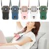 Digital Display Foldable Neck Fan USB Rechargeable Desktop Air Cooling Fan  Summer Use
