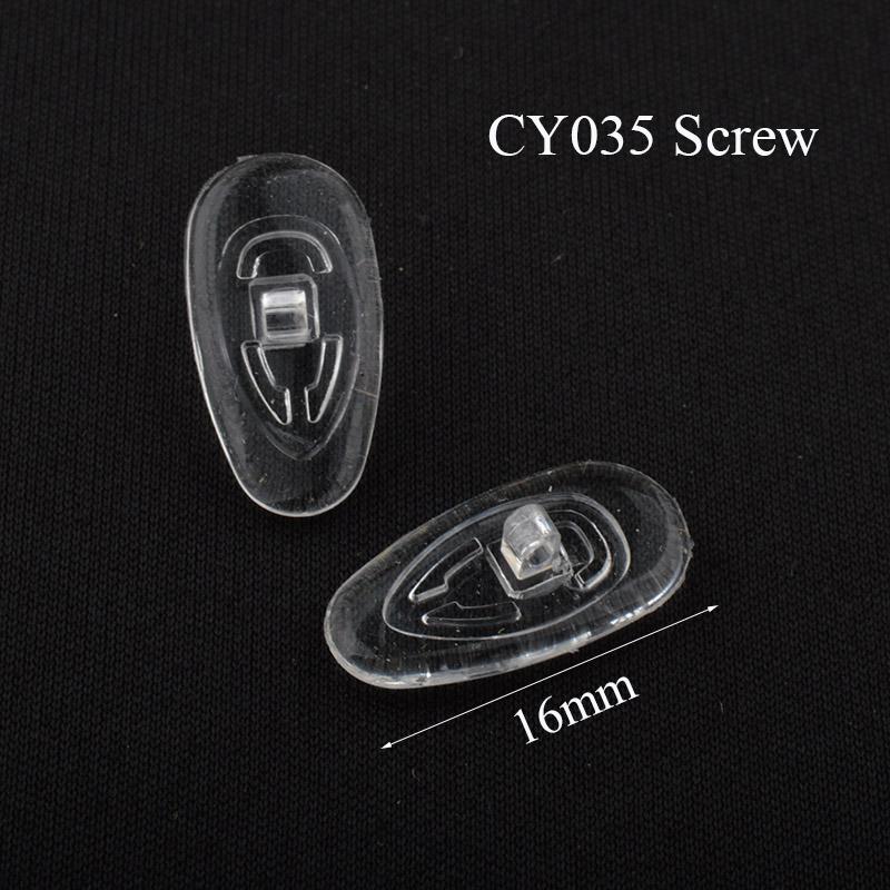 50Pairs(100pcs) 15mm 16mm 17mm Silicone Eyewear Glasses Nose Pads Repair Accessory Screw In Push On